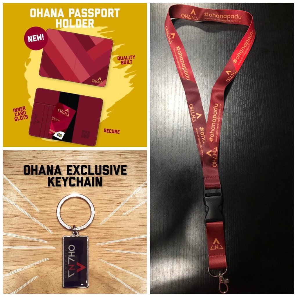 🔥READY STOCK🔥 OHANA PASSPORT HOLDER, LANYARD & KEYCHAIN