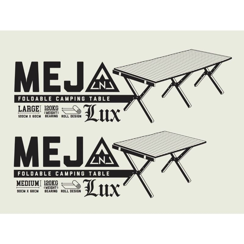 š„READY STOCKš„MEJA LUX - Solid Beech Wood Camping Wooden Table Portable Egg Roll Table Outdoor Folding Table by OHANA