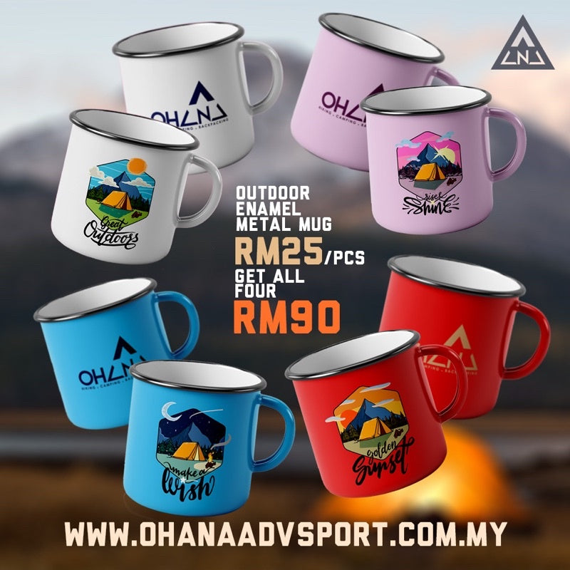 🔥READY STOCK🔥 Premium Enamel Mug by OHANA