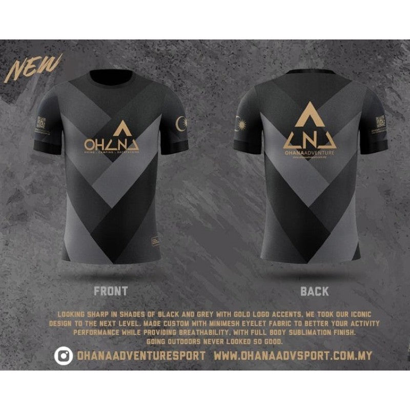 OUTDOOR MICROFIBRE T-SHIRT SHORT SLEEVE BY OHANA : LIMITED BLACK