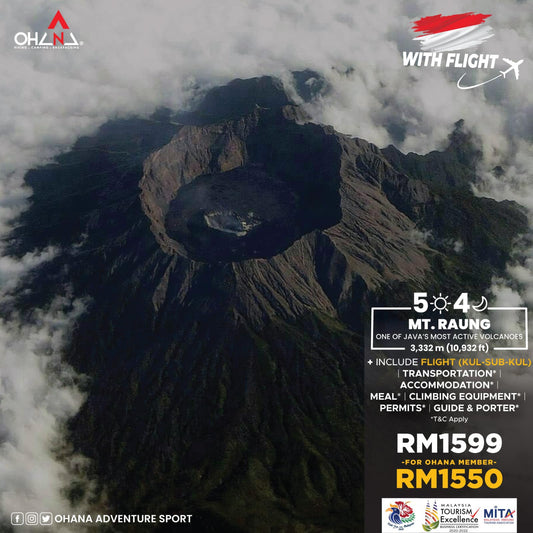 PACKAGE MOUNT RAUNG, Indonesia 🇮🇩  INCLUDE FLIGHT ✈️✈️