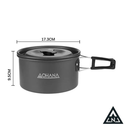 🔥READY STOCK🔥 4-5 PERSON PORTABLE OUTDOOR CAMPING COOKWARE SET POT WITH TEAPOT BY OHANA