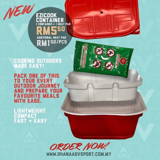 🔥READY STOCK🔥 EZICOOK CONTAINER c/w Self-Heating Outdoor Lunch Box Set By OHANA