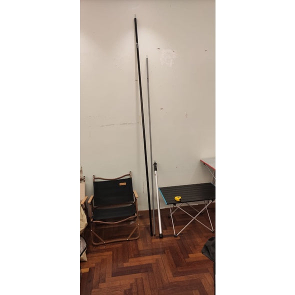 š„READY STOCKš„TURUS (2pcs) 4 SECTION TENT POLE Adjustable Tarp Poles Tarp for Camping Backpacking Hammocks Shelters