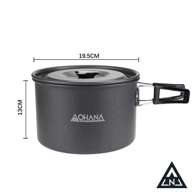š„READY STOCKš„ 4-5 PERSON PORTABLE OUTDOOR CAMPING COOKWARE SET POT WITH TEAPOT BY OHANA