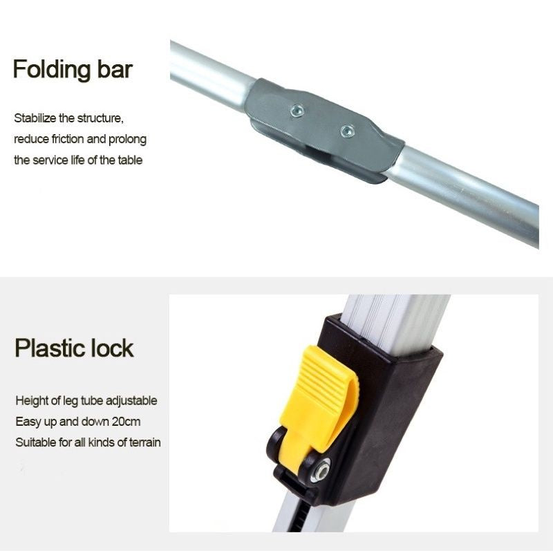 š„READY STOCKš„ MEJA PRO - Adjustable portable aluminum outdoor camping picnic foldable table by OHANA