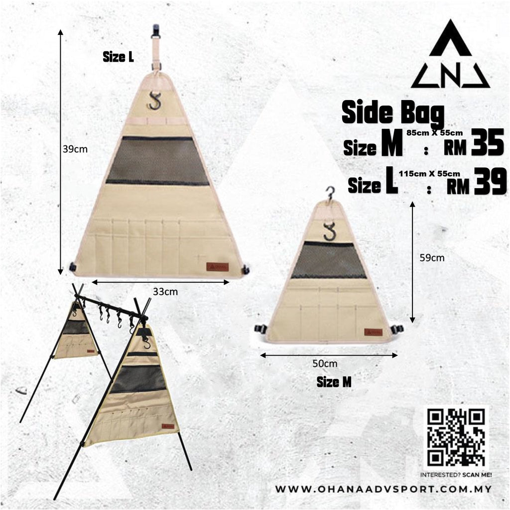 š„READY STOCKš„Camping Triangle Hanging Rack Folding Portable by OHANA