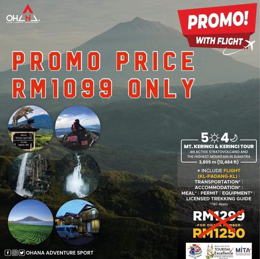 MOUNT KERINCI INDONESIA INCLUDE FLIGHT : PROMO