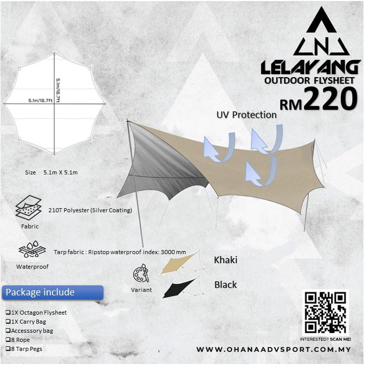 LELAYANG Octagon Outdoor Flysheet By OHANA