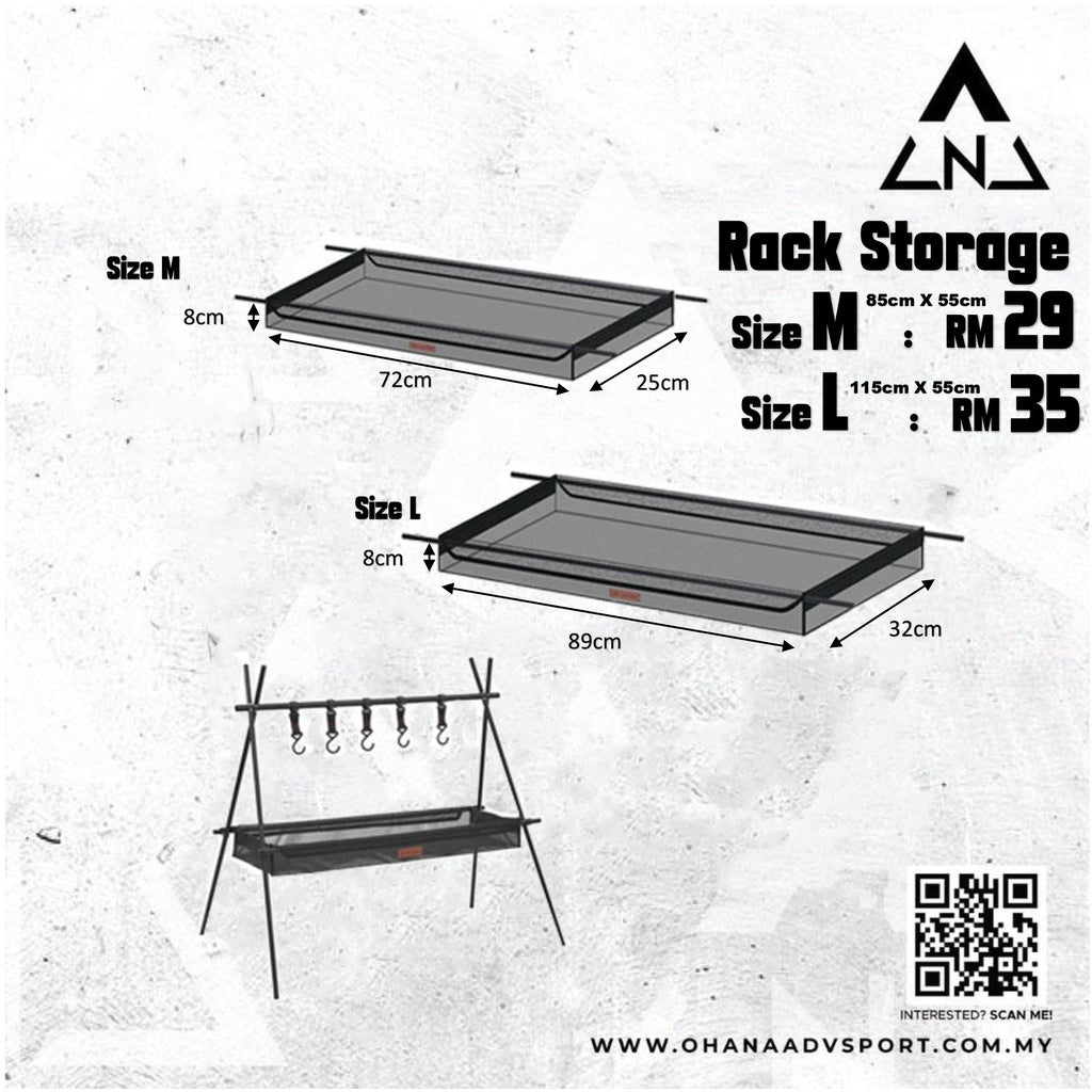 š„READY STOCKš„Camping Triangle Hanging Rack Folding Portable by OHANA