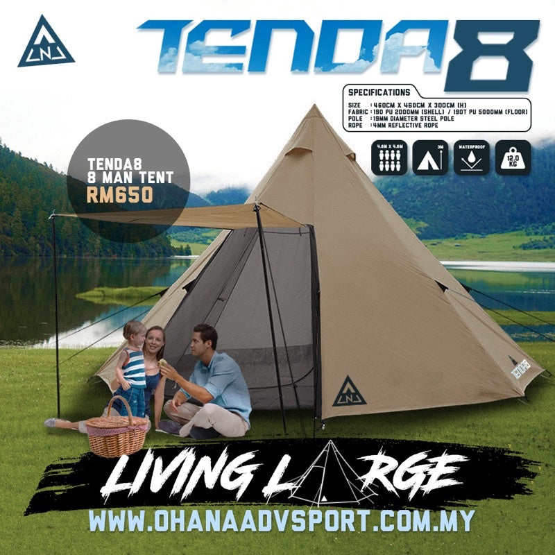 Glamping Tenda 8, Yurts Tent Outdoor, Indian style for 8 people by OHANA