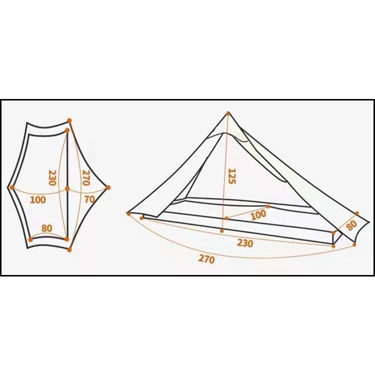 Ultralight Double Layer Tent for 1 Person by OHANA