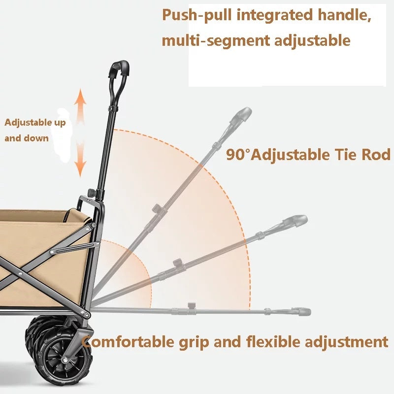 🔥READY STOCK🔥 Camping Trolley Folding Wagon (BIG WHEEL) by OHANA