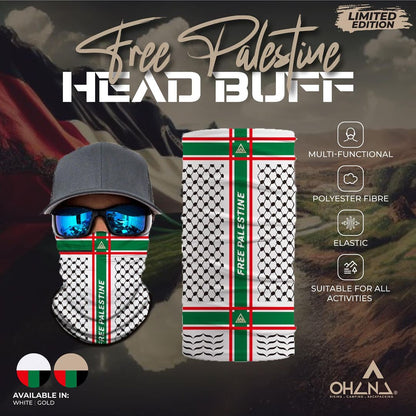 🔥READY STOCK🔥 LIMITED EDITION FREE PALESTINE HEAD BUFF / HEAD SCARF (BANDANA)