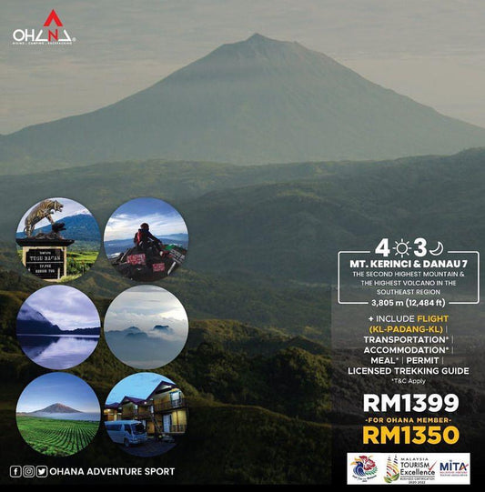 MOUNT KERINCI & DANAU 7 INDONESIA INCLUDE FLIGHT