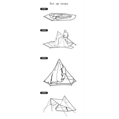 TENDA 4, Luxury awning tent for 4 man tent outdoor